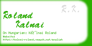 roland kalnai business card
